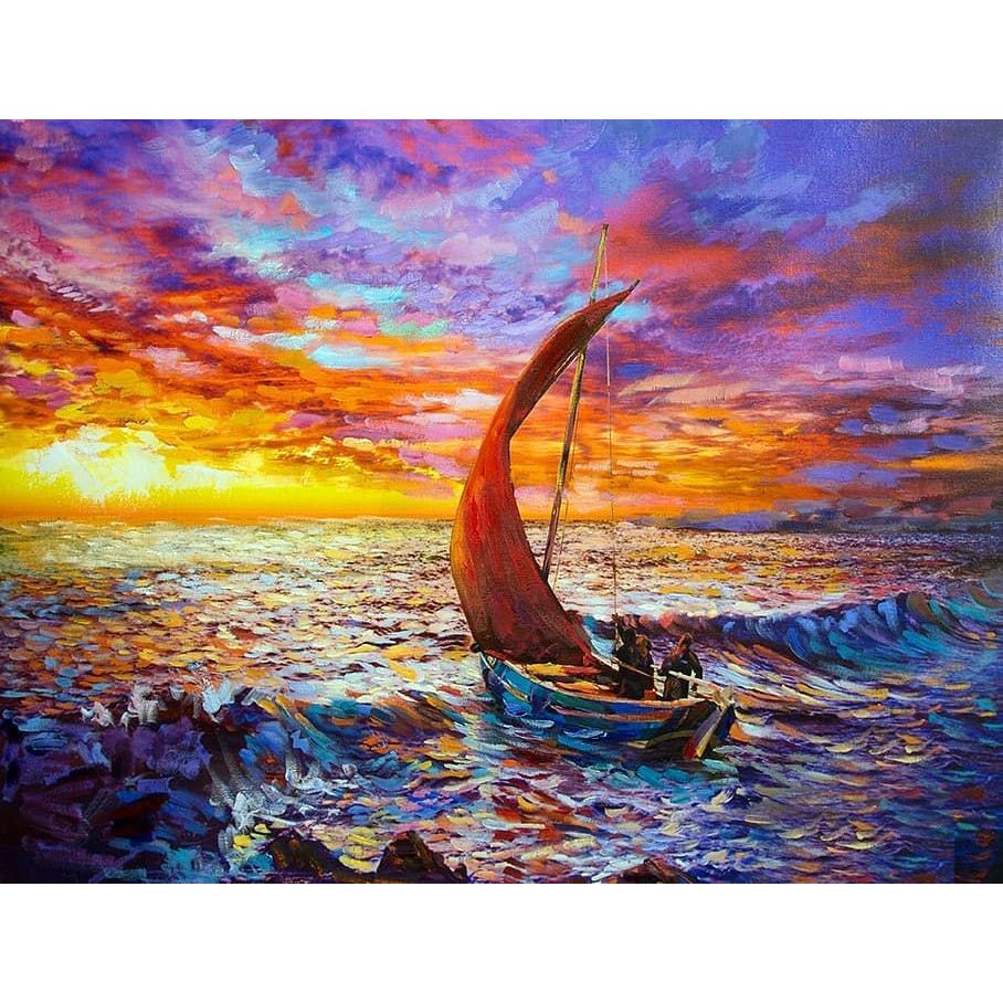 Set Pictura pe numere 40x50 cm, Panza din bumbac pe rama de lemn (PDP-1878)