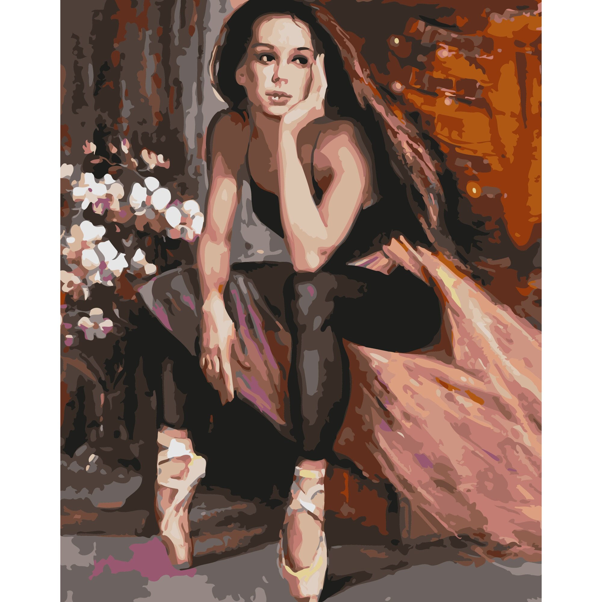 Set Pictura pe numere 40x50 cm, Panza din bumbac pe rama de lemn (PDP-2691)