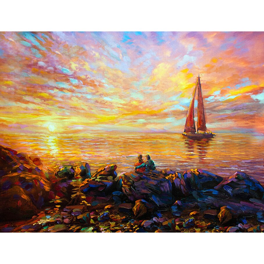 Set Pictura pe numere 40x50 cm, Panza din bumbac pe rama de lemn (PDP-1991)