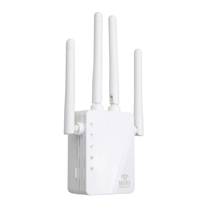 Mini Router Bigshot U711N Wireless, Repeater, Amplificator Semnal WI-FI, 300Mbps, 4 Antene, Alb