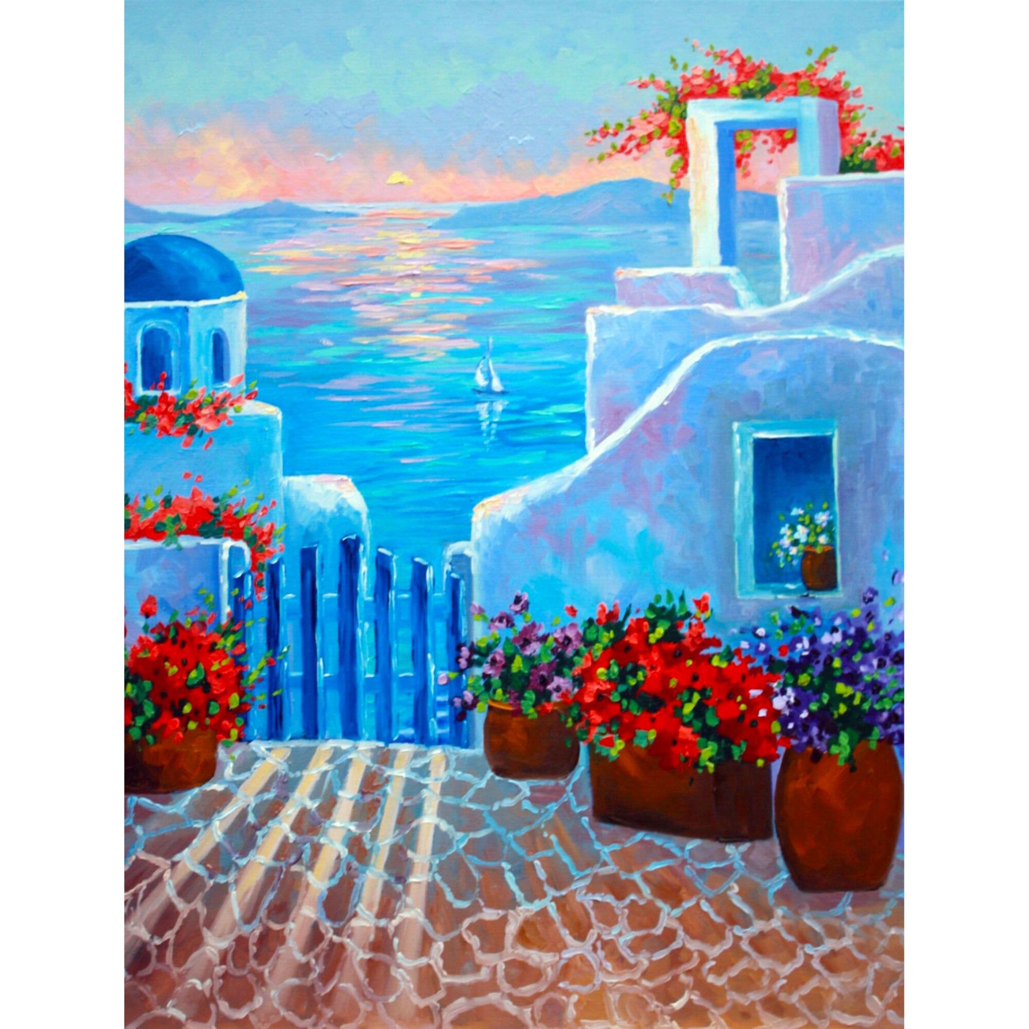 Set Pictura pe numere 40x50 cm, Panza din bumbac pe rama de lemn (PDP-2011)