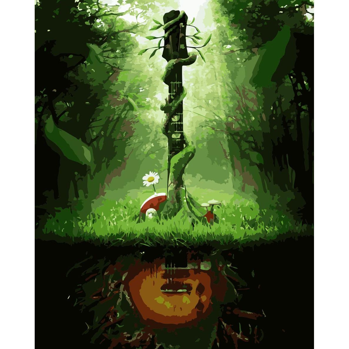 Set Pictura pe numere 40x50 cm, Panza din bumbac pe rama de lemn (PDP-1983)