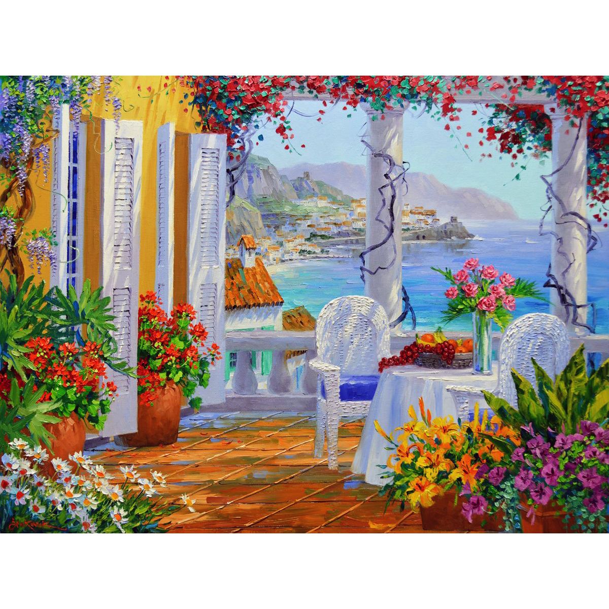 Set Pictura pe numere 40x50 cm, Panza din bumbac pe rama de lemn (PDP-1866)