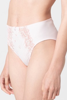 Hunkemoller, Chiloti hipster cu talie inalta Diva, Alb fildes/Roz deschis Hunkemoller, Chiloti hipster cu talie inalta Diva, Alb fildes/Roz deschis