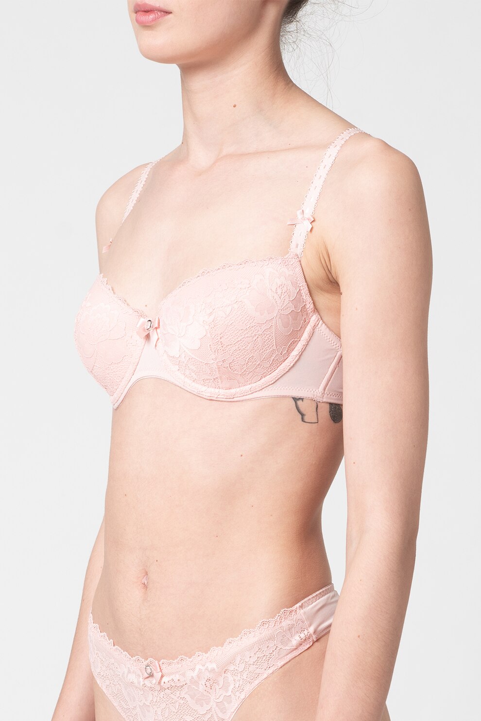 Hunkemoller, Sutien de dantela cu burete Maya, Roz pastel, 80E