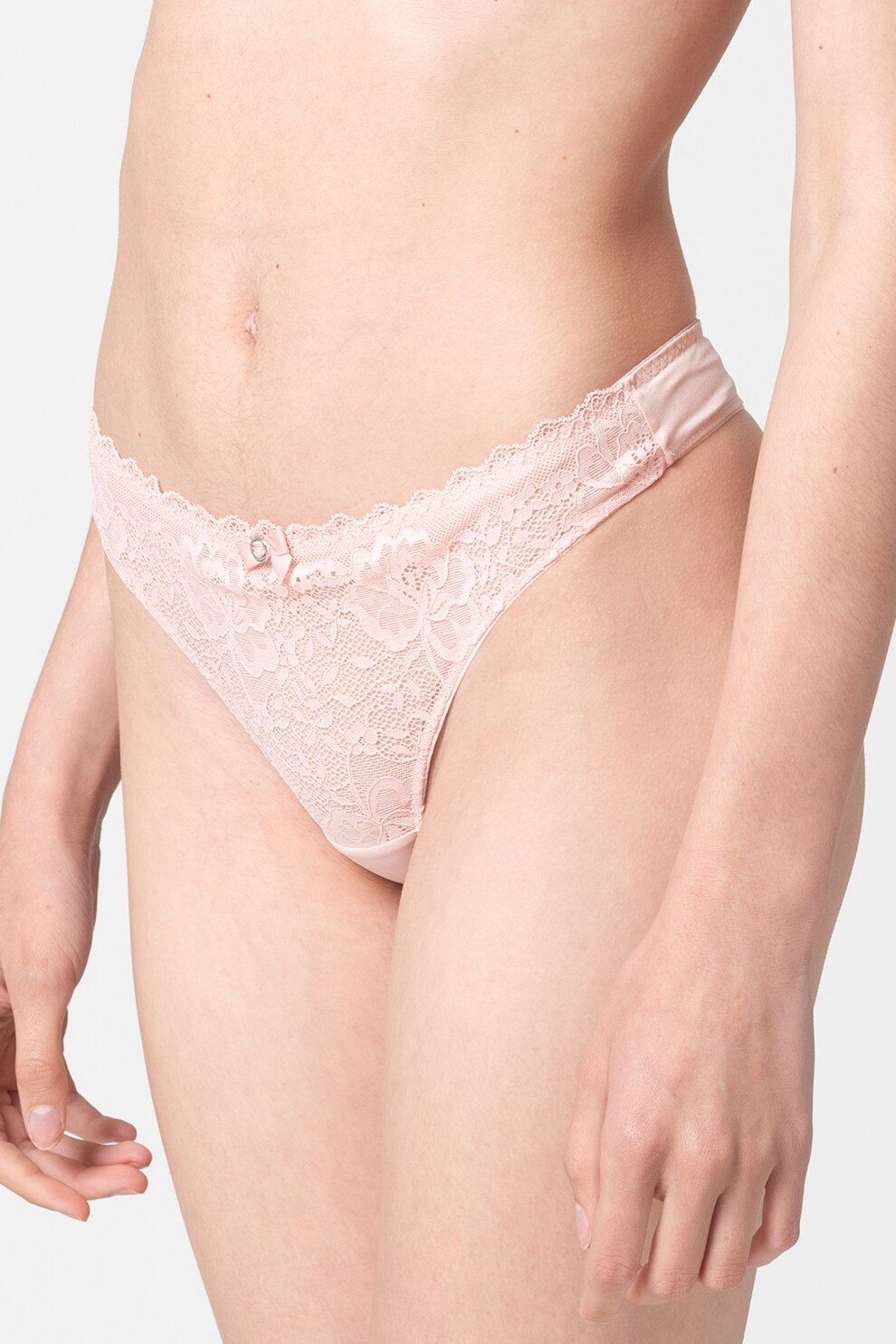 Hunkemoller, Chiloti tanga de dantela Maya, Roz pastel