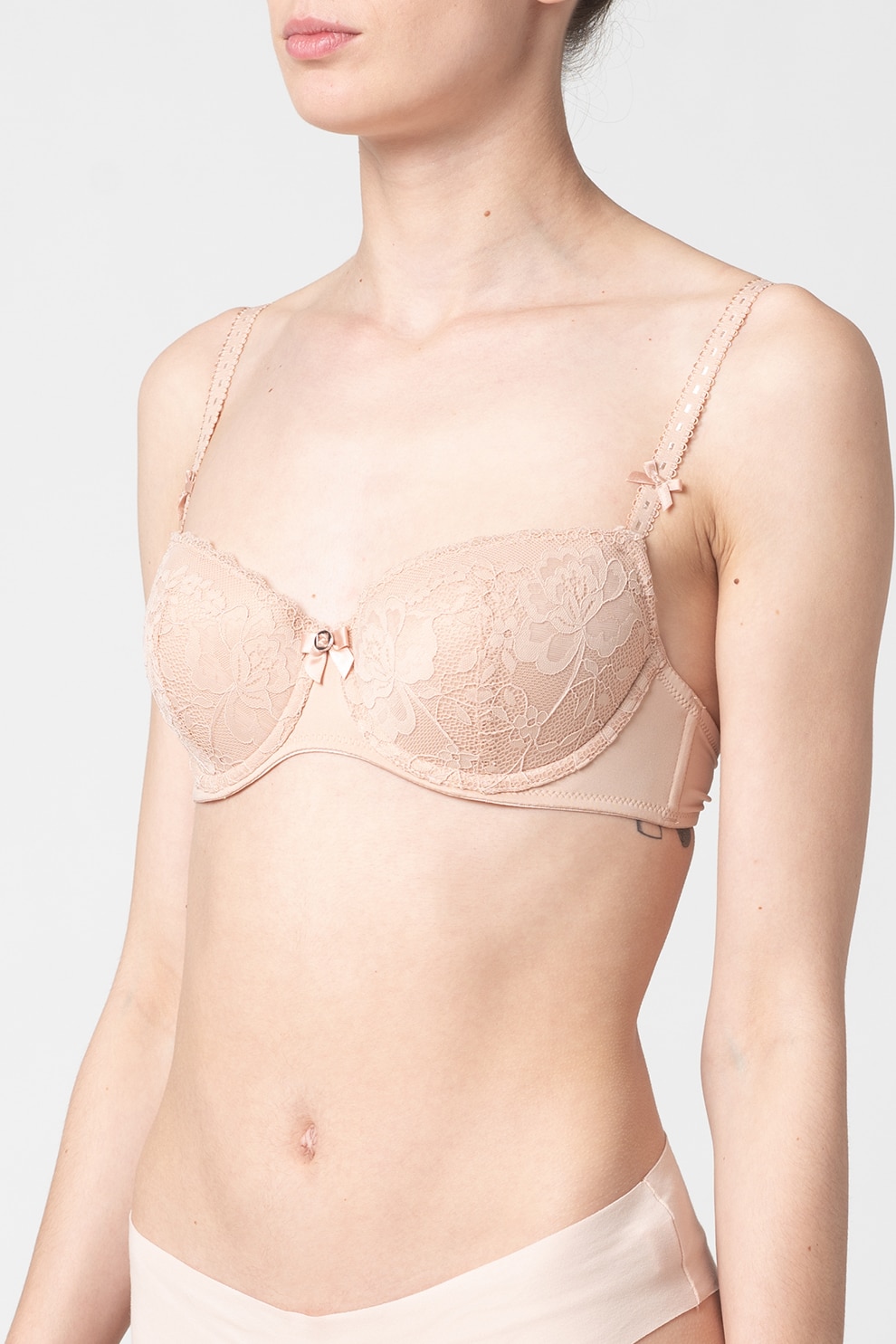 Hunkemoller, Sutien cu insertii de dantela Maya, Maro nisip