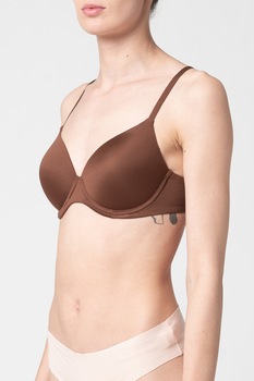 Hunkemoller, Sutien clasic cu burete, din material fin, Maro Hunkemoller, Sutien clasic cu burete, din material fin, Maro