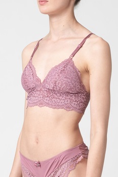 Hunkemoller, Sutien triunghiular cu burete detasabil Rose Longline, Lila Hunkemoller, Sutien triunghiular cu burete detasabil Rose Longline, Lila