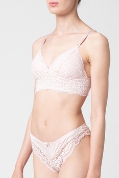 Hunkemoller, Sutien triunghiular cu burete detasabil Rose Longline, Roz pastel deschis Hunkemoller, Sutien triunghiular cu burete detasabil Rose Longline, Roz pastel deschis