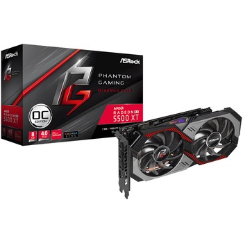 Placa video ASRock RX 5500 XT Phantom Gaming D OC, 8GB GDDR6, 128-bit Placa video ASRock RX 5500 XT Phantom Gaming D OC, 8GB GDDR6, 128-bit