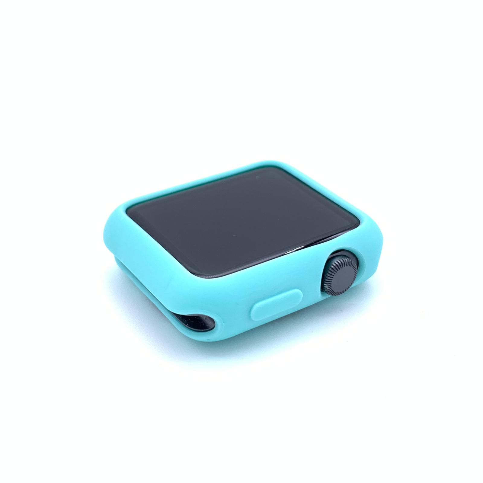 Husa Silicon pentru Apple Watch Seria 1, 2, 3, 4, 5, 6, SE 38mm Baby Blue
