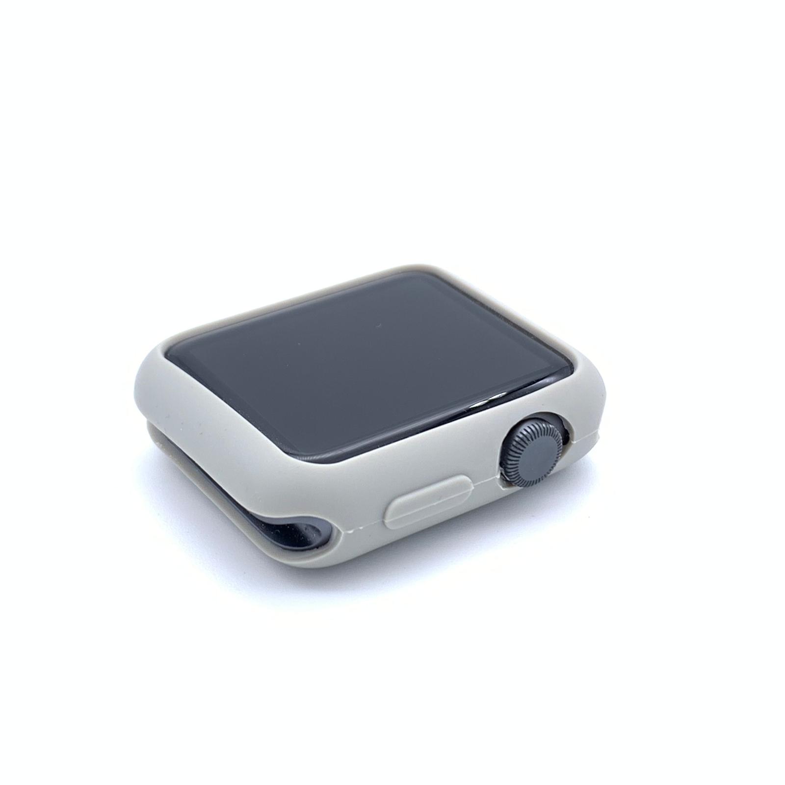 Husa Silicon pentru Apple Watch Seria 1, 2, 3, 4, 5, 6, SE 40mm Gri