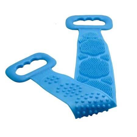 Perie de curatare tip banda, dispozitiv masaj corporal pentru imbunatatirea circulatiei, Albastru, viMAG ®