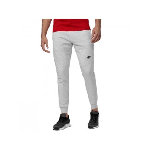 Pantaloni scurti pentru barbati, 4F, model sport regular, gri melanj, masura XL