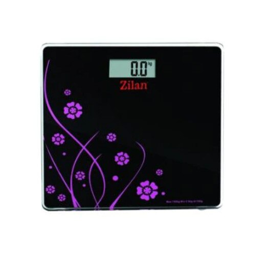 Cantar Electronic Corporal, Platforma din Sticla, Suporta 150kg, Afisaj Digital, Afisaj LCD, Functie Resetare, Oprire Automata, Design Floral, Negru