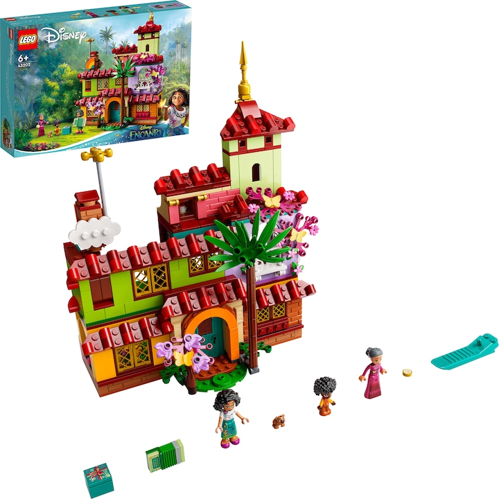 LEGO Disney Princess 43202 A Madrigal család háza építőjáték, babaház játékpillangóval