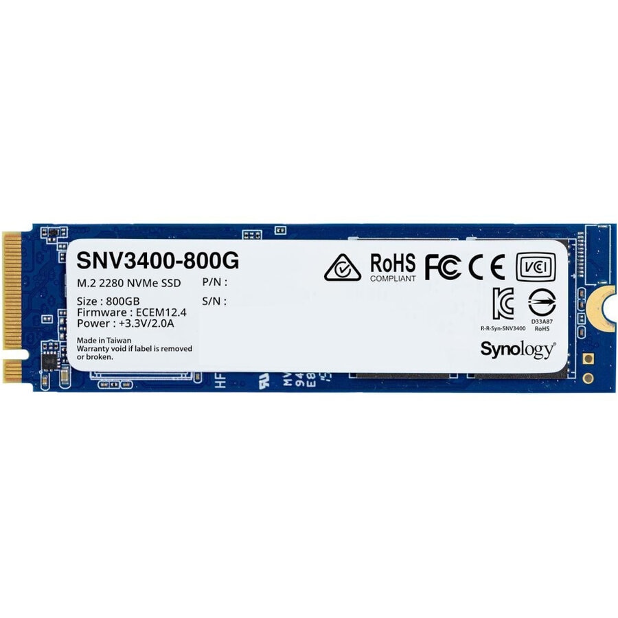 Solid-State Drive (SSD) Synologoy SNV3400-800G NVMe PCIe M.2, 800GB