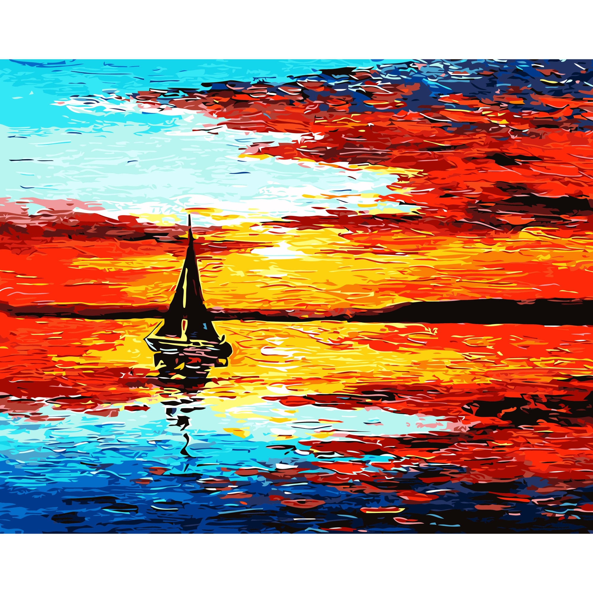 Set Pictura pe numere 40x50 cm, Panza din bumbac pe rama de lemn (PDP-1875)