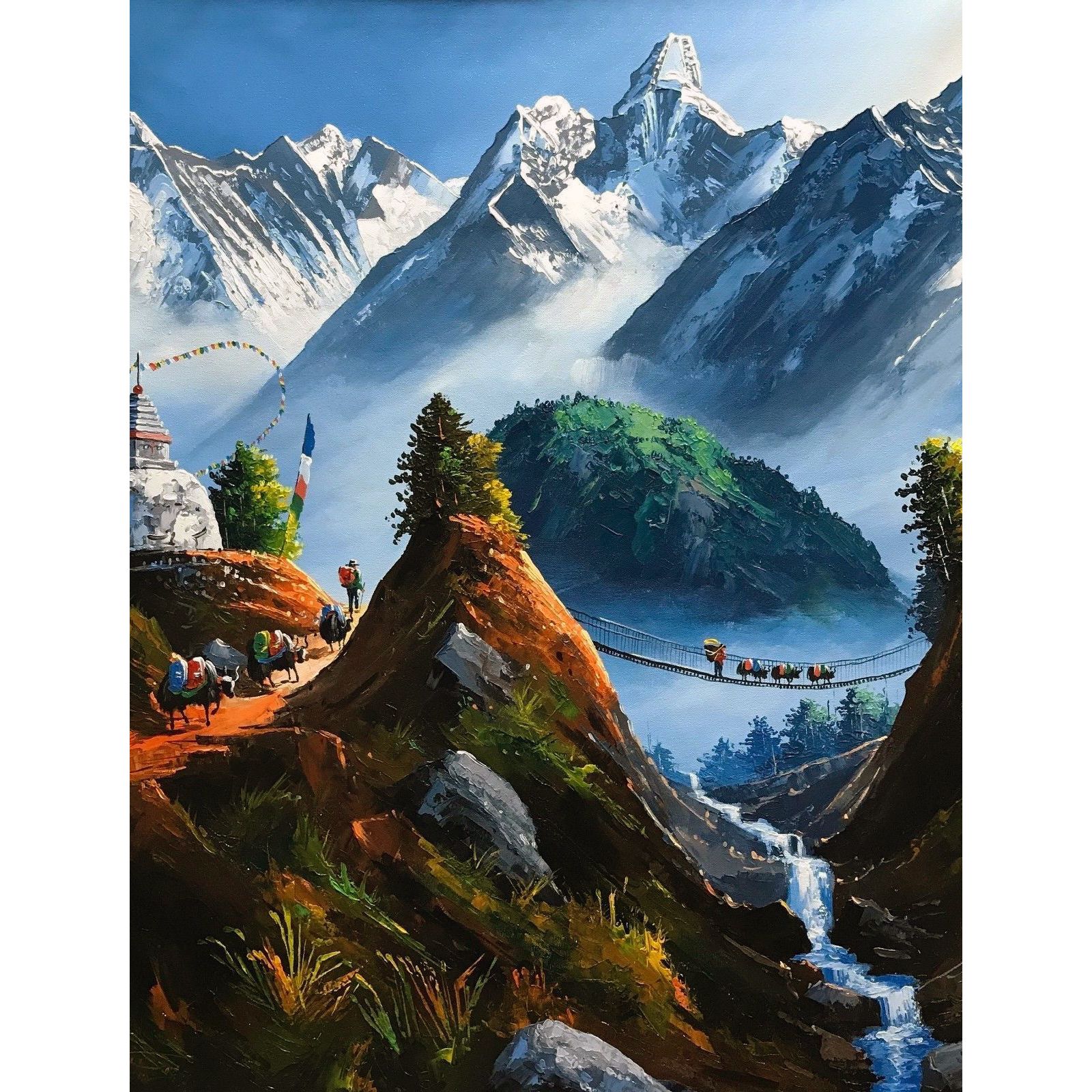 Set Pictura pe numere 40x50 cm, Panza din bumbac pe rama de lemn (PDP-1857)