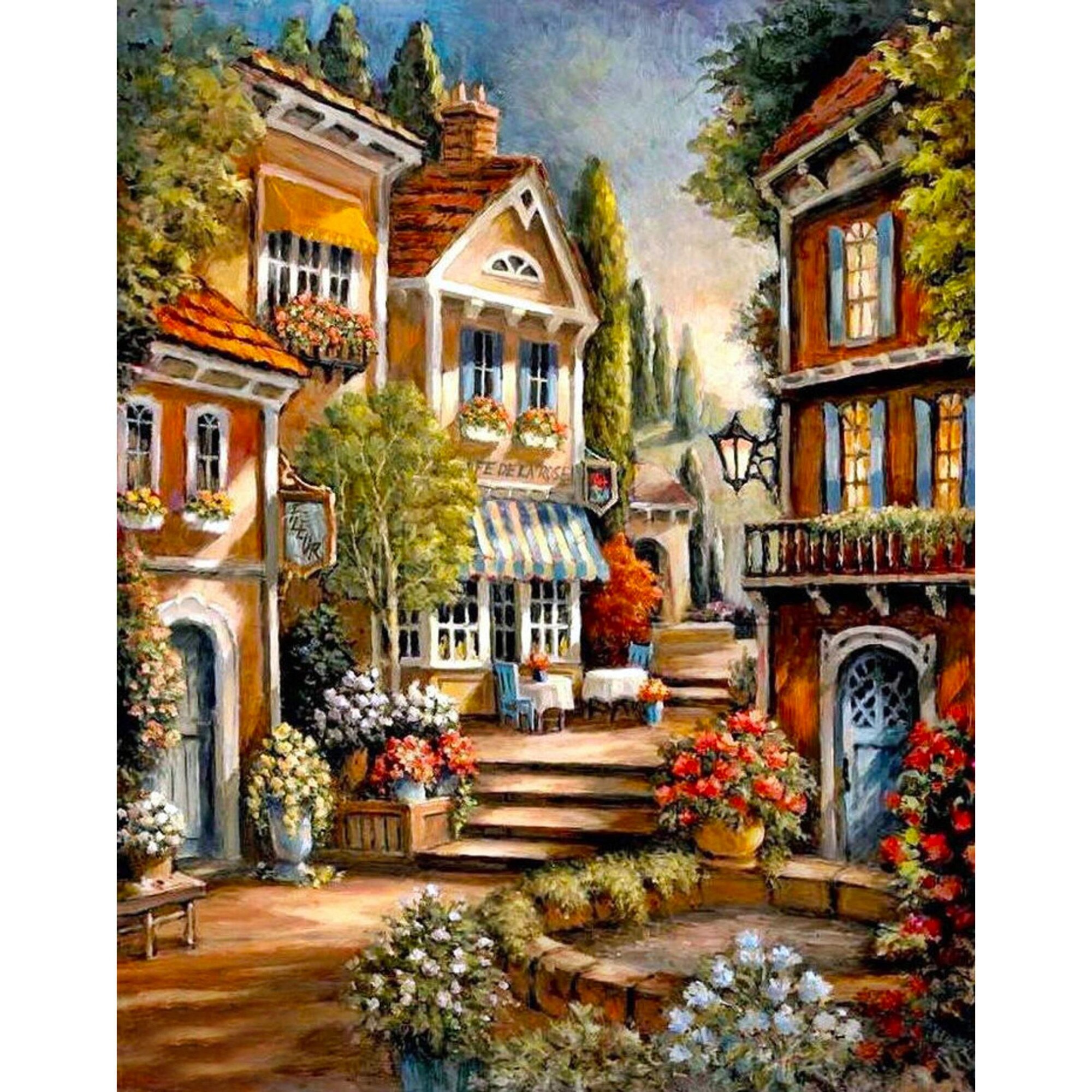 Set Pictura pe numere 40x50 cm, Panza din bumbac pe rama de lemn (PDP-1997)