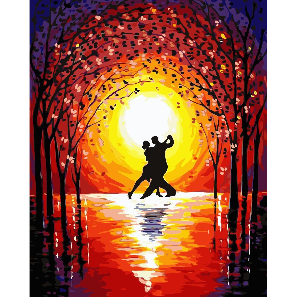 Set Pictura pe numere 40x50 cm, Panza din bumbac pe rama de lemn (PDP-1979)