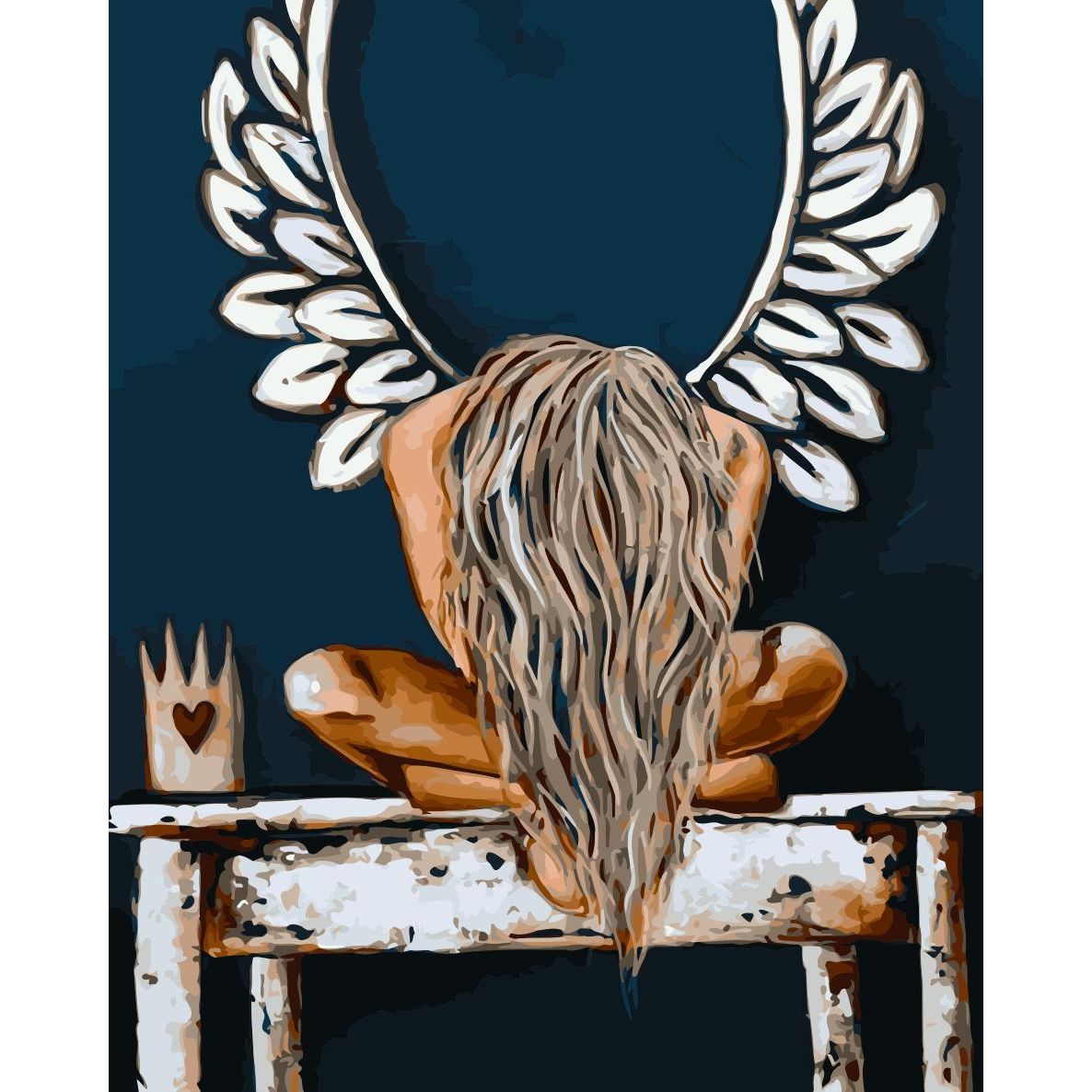 Set Pictura pe numere 40x50 cm, Panza din bumbac pe rama de lemn (PDP-1874)