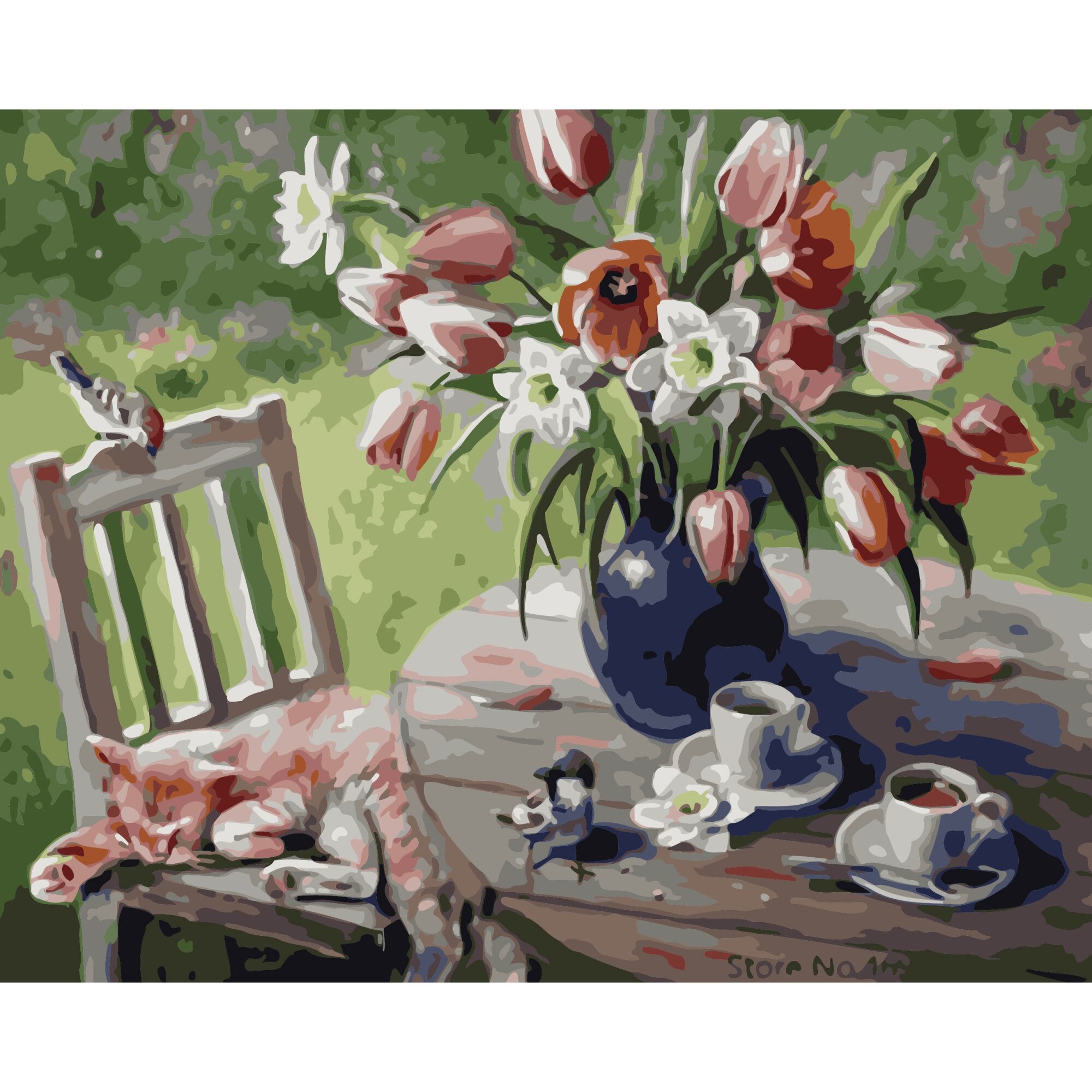 Set Pictura pe numere 40x50 cm, Panza din bumbac pe rama de lemn (PDP-2709)