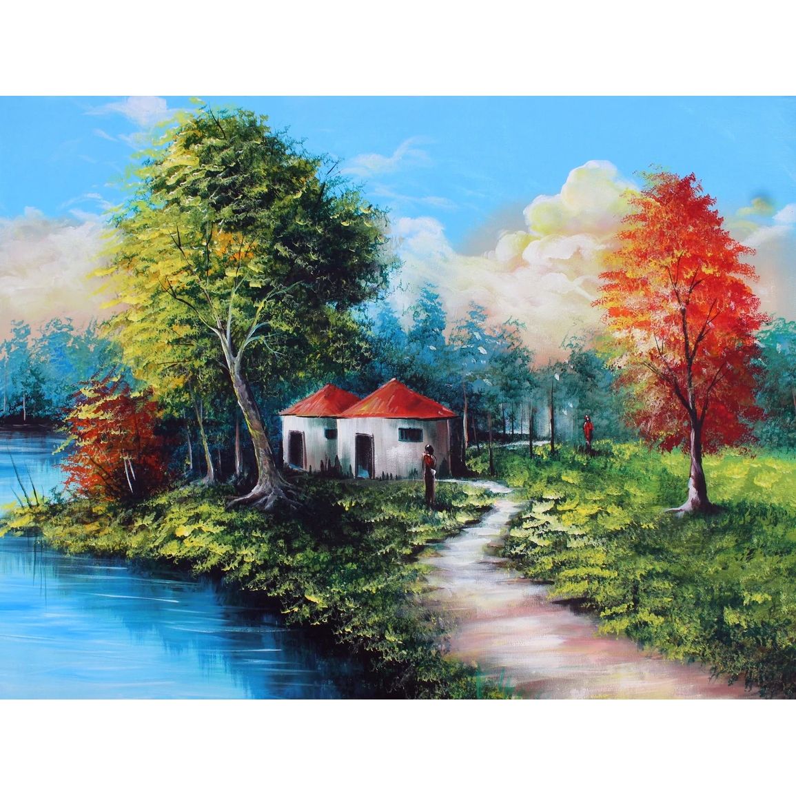 Set Pictura pe numere 40x50 cm, Panza din bumbac pe rama de lemn (PDP-2056)