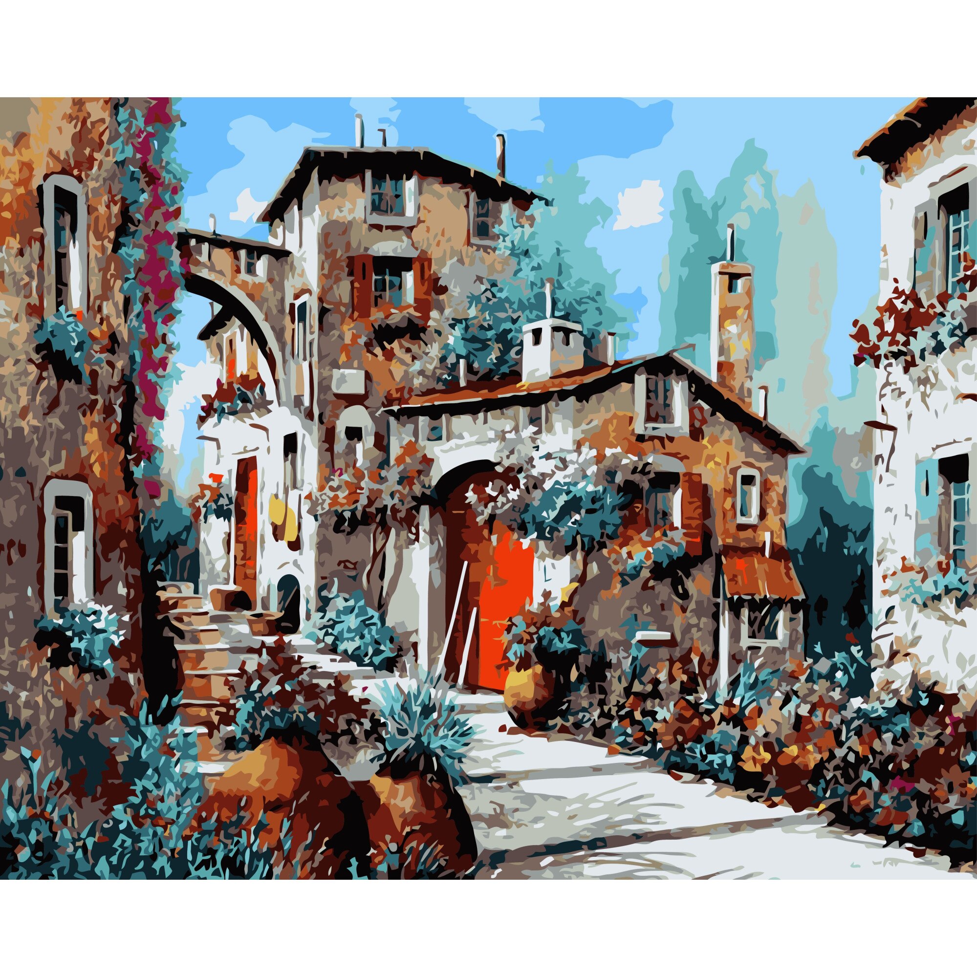 Set Pictura pe numere 90x120 cm, Panza din bumbac (PDP-2222), fara rama