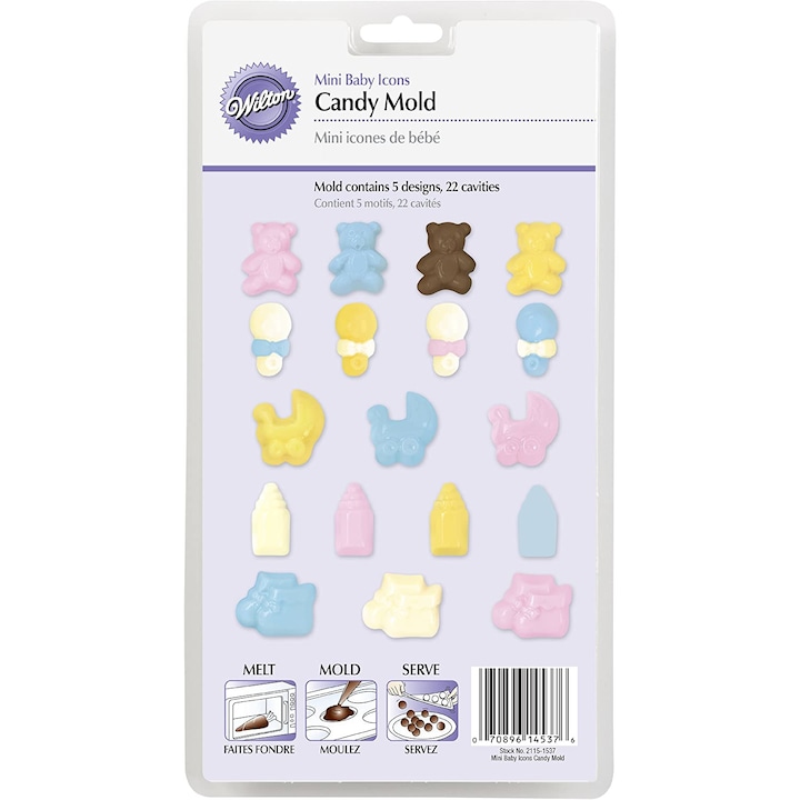Форма за бонбони и шоколад, "Mini Baby Icons", Wilton, 20 кухини