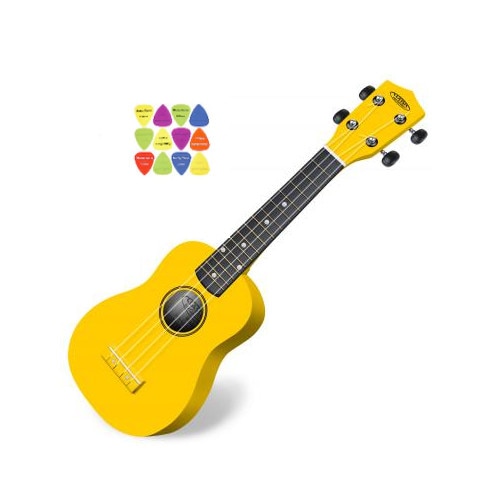 Set Ukulele Classic Cantabile US-100 YE Sopran-Galben + 12 Pene