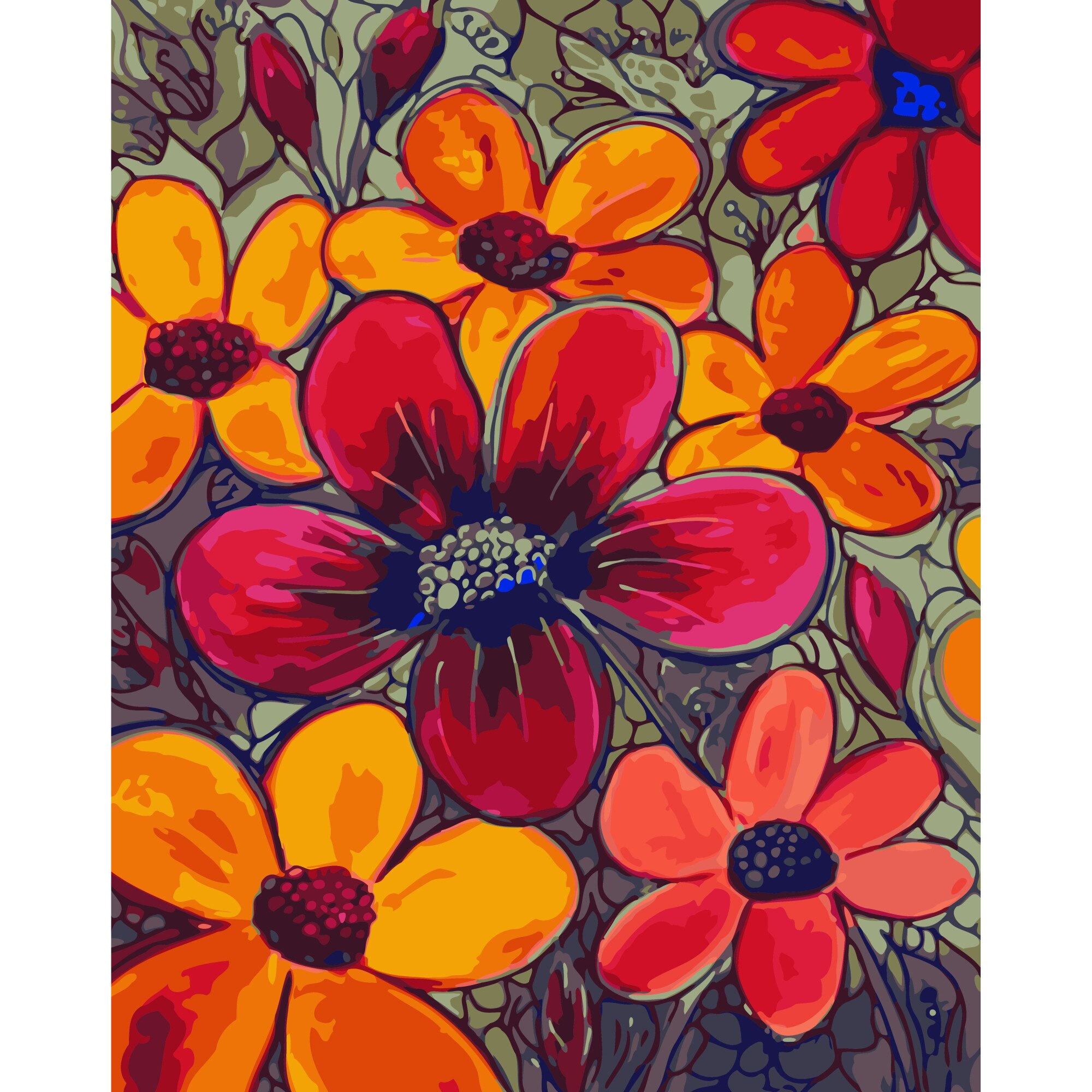 Set Pictura pe numere 40x50 cm, Panza din bumbac pe rama de lemn (PDP-2679)