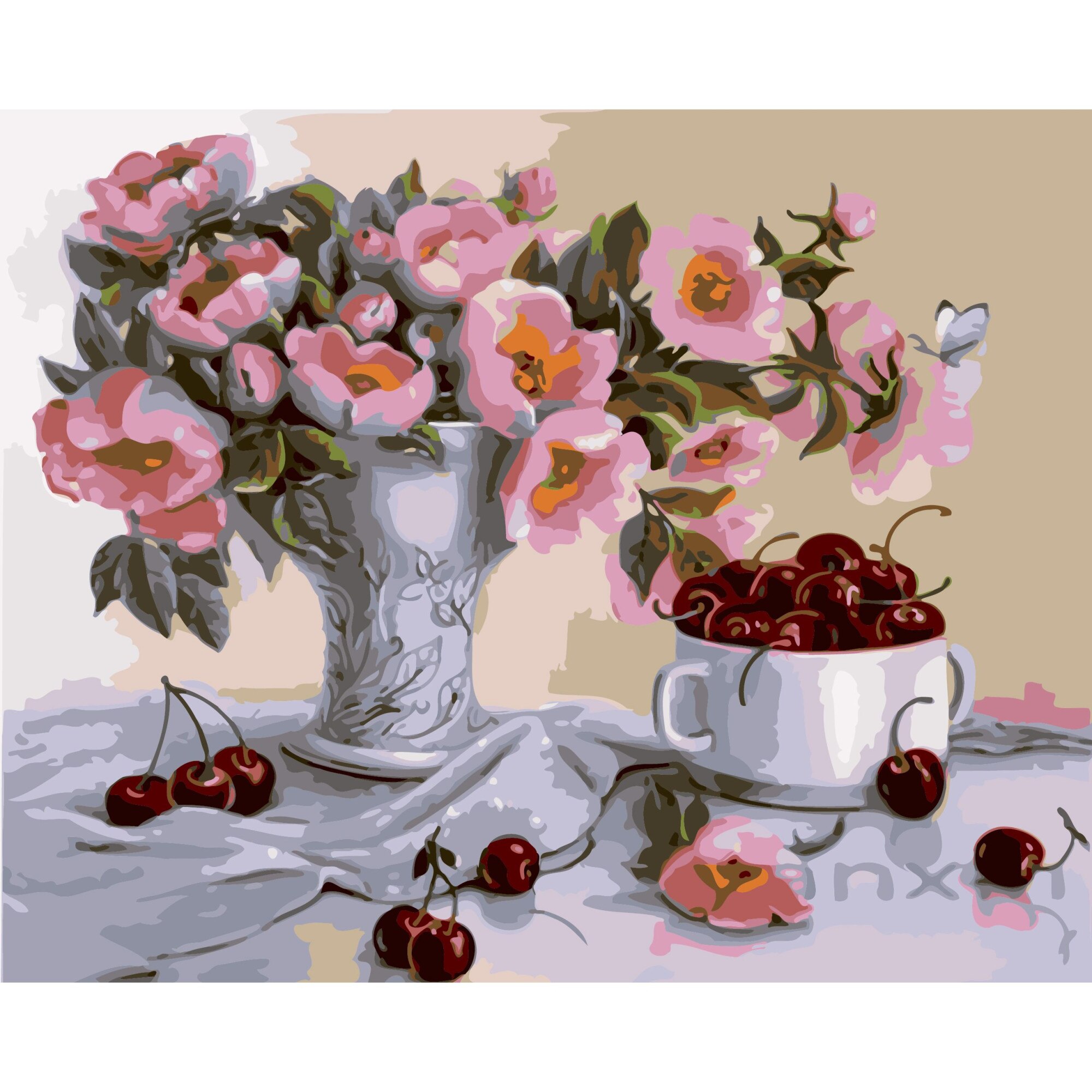Set Pictura pe numere 40x50 cm, Panza din bumbac pe rama de lemn (PDP-2731)