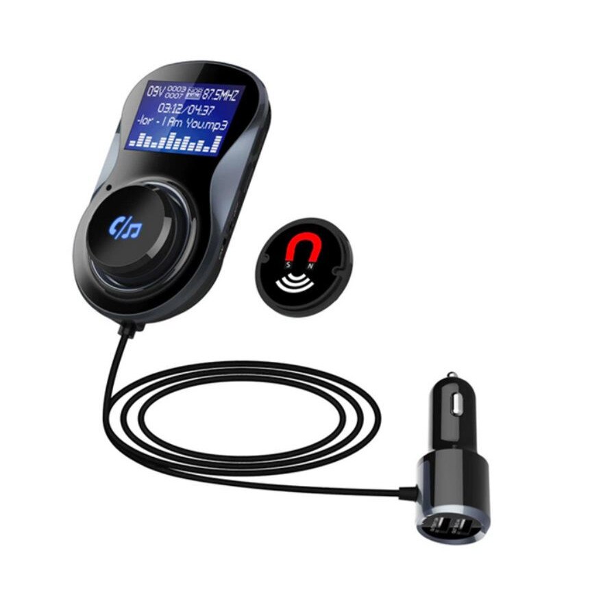 Modulator FM, Bluetooth, Wireless hands-free, LCD 1.44 , MP3 player, FM kit, USB 2.4A, TF Card, Negru