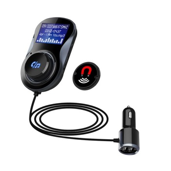 Modulator FM, Bluetooth, Wireless hands-free, LCD 1.44 , MP3 player, FM kit, USB 2.4A, TF Card, Negru Modulator FM, Bluetooth, Wireless hands-free, LCD 1.44 , MP3 player, FM kit, USB 2.4A, TF Card, Negru