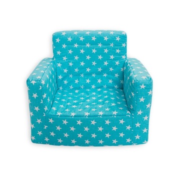 Fotoliu copii din burete MyKids Stelute Turquoise Fotoliu copii din burete MyKids Stelute Turquoise