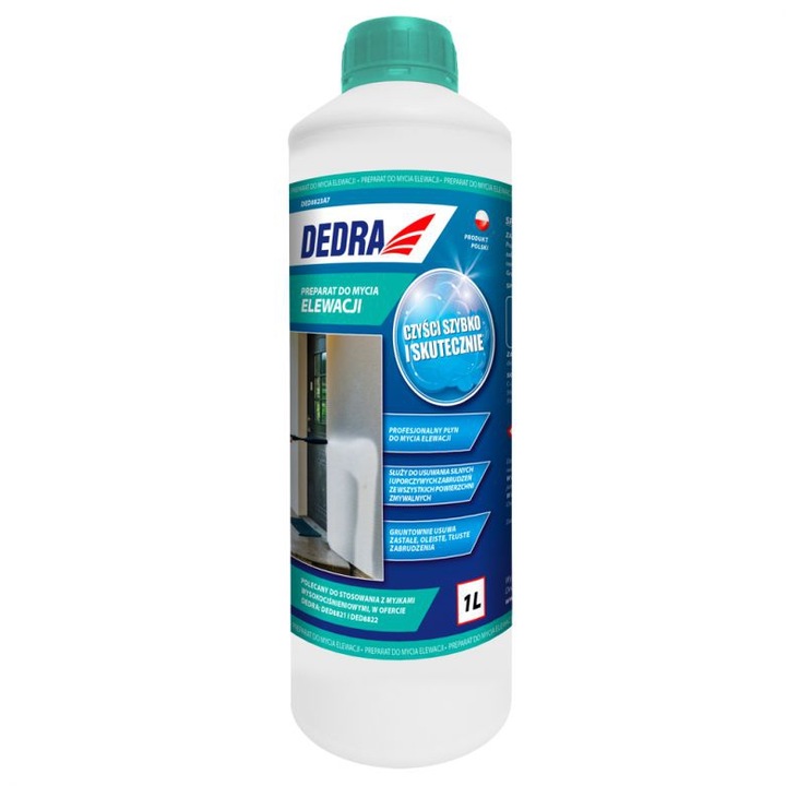 Разтвор за почистване на фасади, декоративна мазилка, миеща се боя, 1L, Dedra