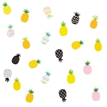 Set 30 Stickere decorative model Ananas, 21x14.8 cm, multicolor Set 30 Stickere decorative model Ananas, 21x14.8 cm, multicolor