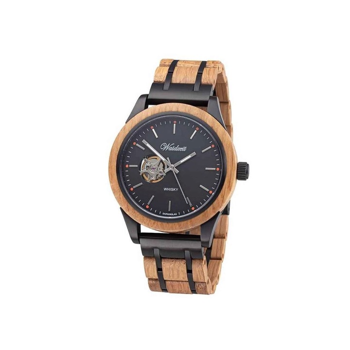 Férfi karóra Waidzeit WB01, Automata, 45mm, 3ATM, Barna