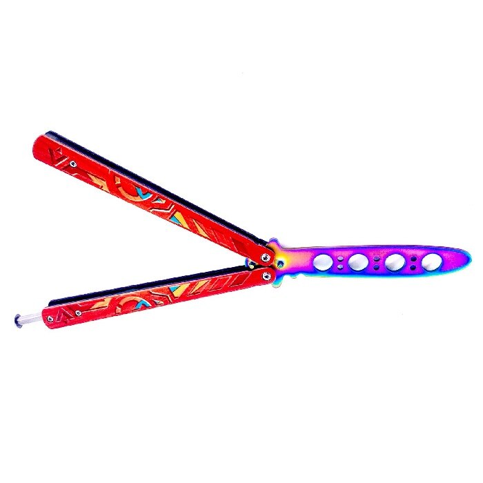 Briceag butterfly balisong CS:GO pentru antrenament, 23 cm, IndianTradition cu husa neagra
