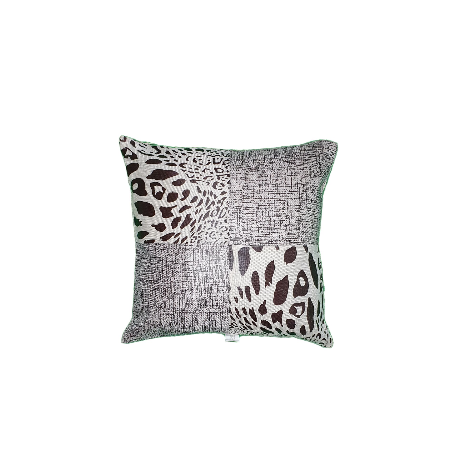 Perna decorativa gri 40 x 40 cm, Nichita Impex, imprimeu pantera