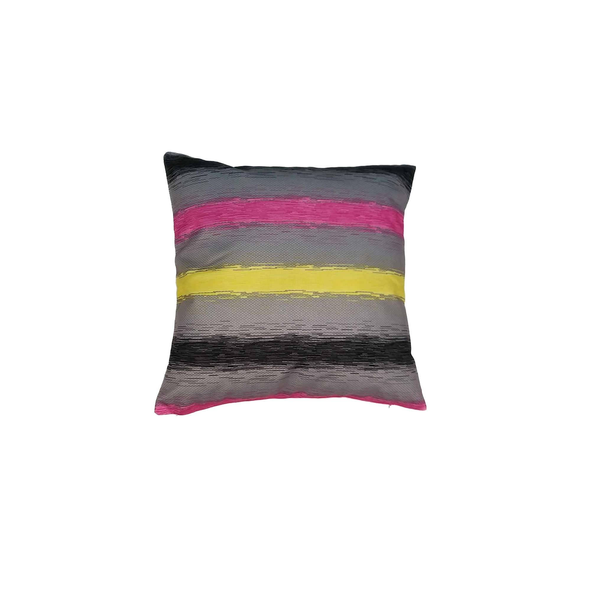 Perna decorativa dungi 43 x 43 cm, Nichita Impex, gri/roz