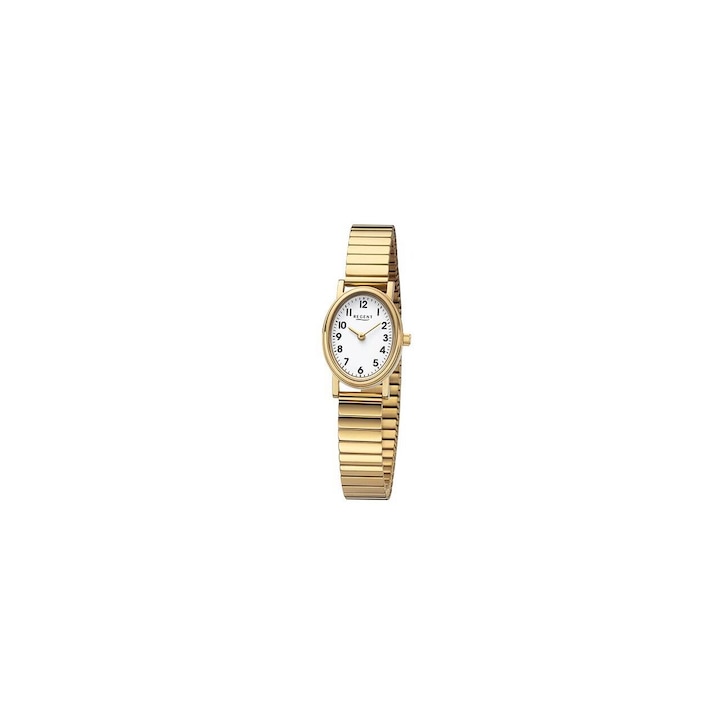 Ceas de dama Regent F-1362, Quartz, 28mm, 3ATM, Auriu