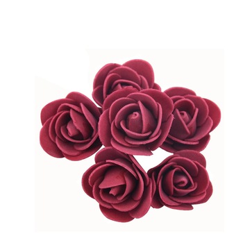 Set de 100 trandafiri de spuma, de 3 cm, grena Set de 100 trandafiri de spuma, de 3 cm, grena