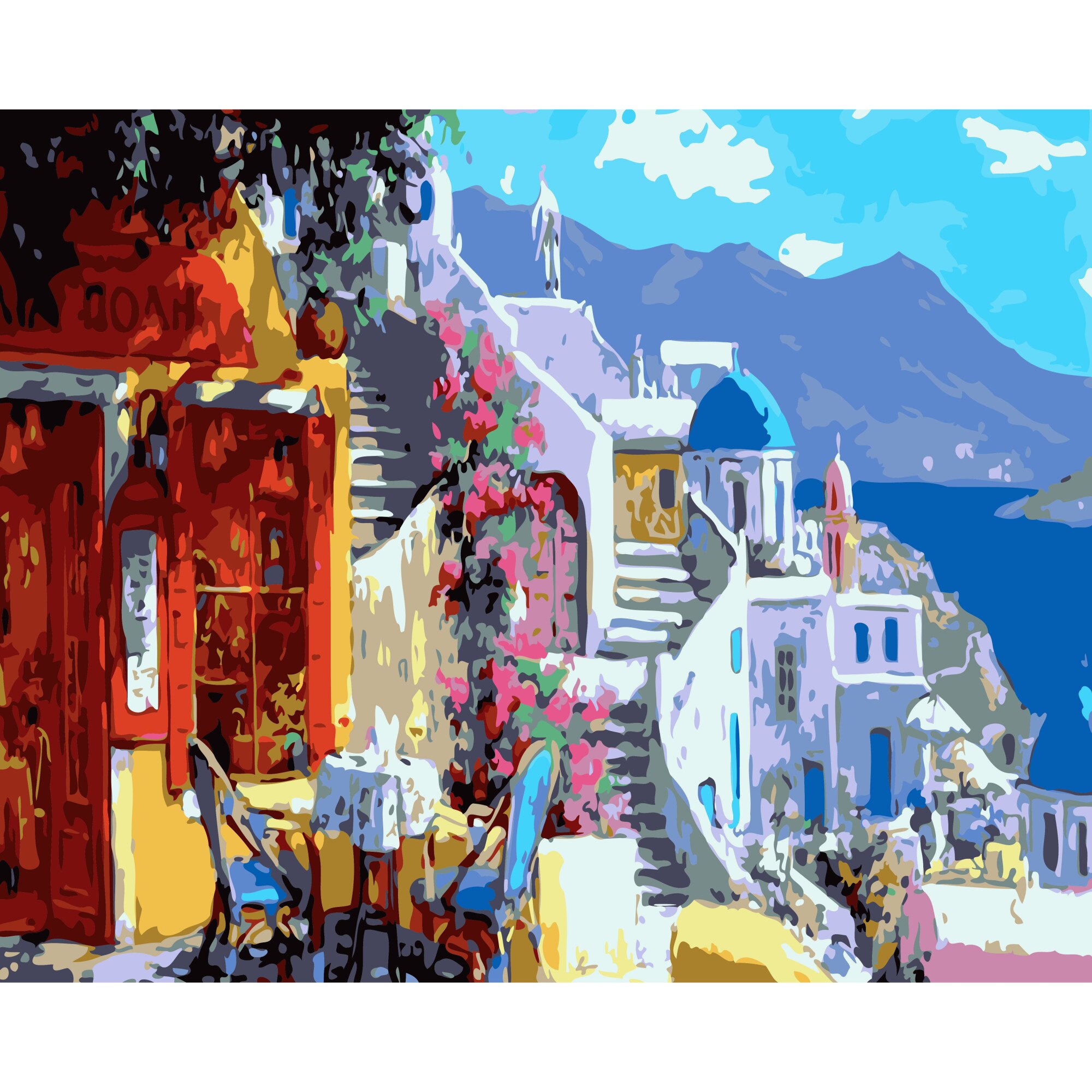 Set Pictura pe numere 40x50 cm, Panza din bumbac pe rama de lemn (PDP-2695)