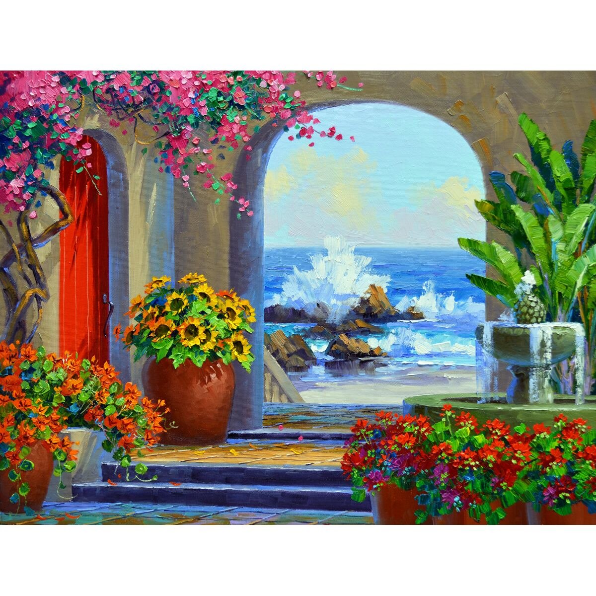 Set Pictura pe numere 80x100 cm, Panza din bumbac (PDP-2257), fara rama