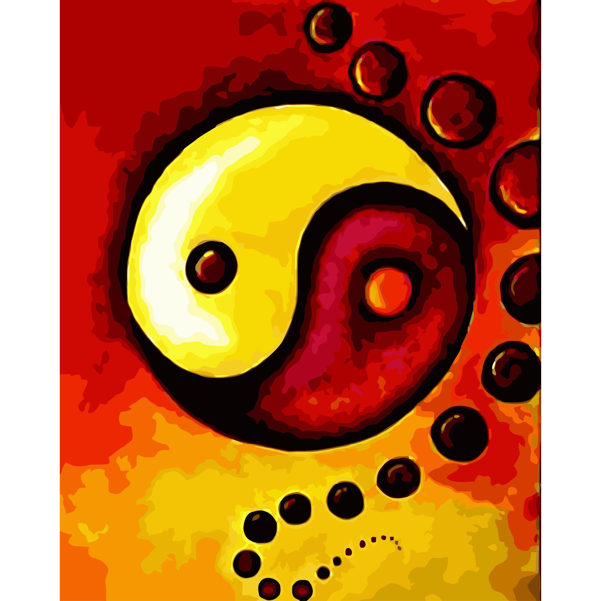 Set Pictura pe numere 70x90 cm, Panza din bumbac (PDP-2123), fara rama