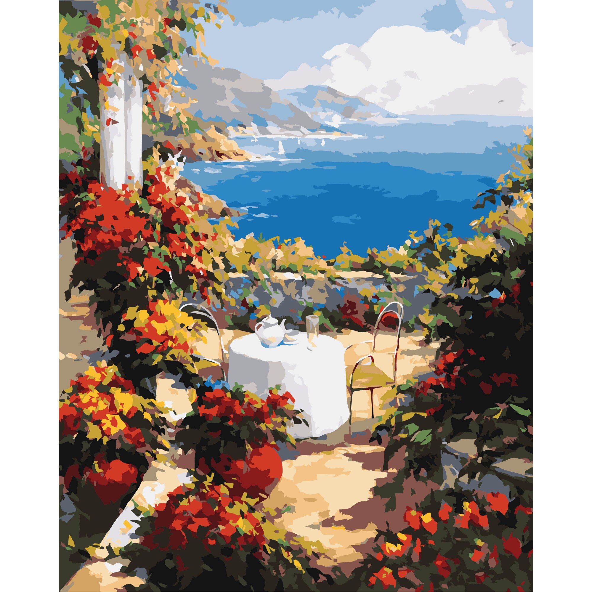 Set Pictura pe numere 90x120 cm, Panza din bumbac (PDP-2561), fara rama