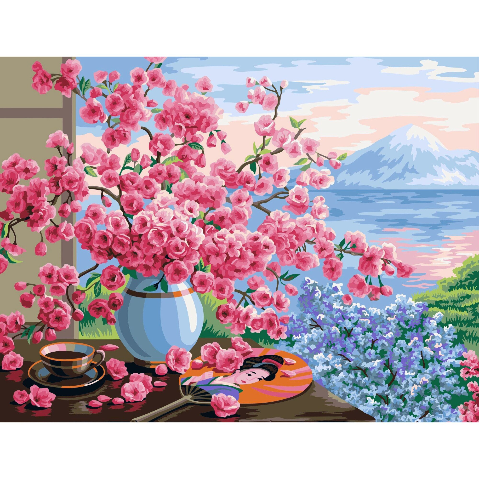 Set Pictura pe numere 80x100 cm, Panza din bumbac (PDP-2502), fara rama